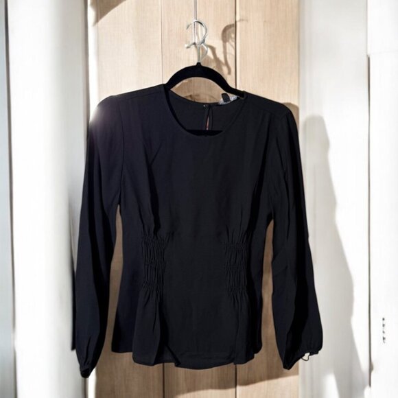 J. Crew Shirred-waist top in viscose crepe Size 2 - Picture 2 of 12